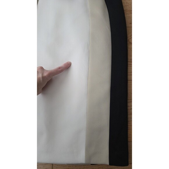 Calvin Klein Women's White Sleeveless Colorblock Side Panel Dress Size 4 - Picture 2 of 8